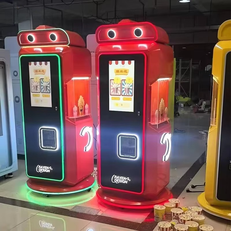 Popcorn Vending Machine - ポップコーン自動販売機 キャラメル味 業務用自動販売機 映画館 ショッピングモール フードキオスク向け