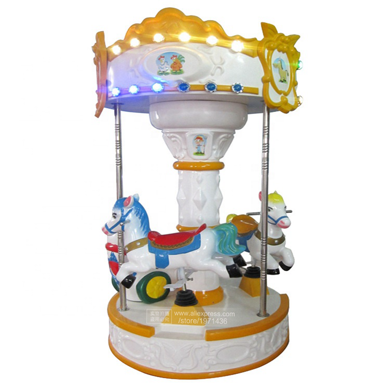 Coin Operated Kiddie Ride - グラスファイバー製回転木馬 クリスマス飾り コイン式子供向け乗り物 遊園地設備 キッズアミューズメントアーケードゲーム機