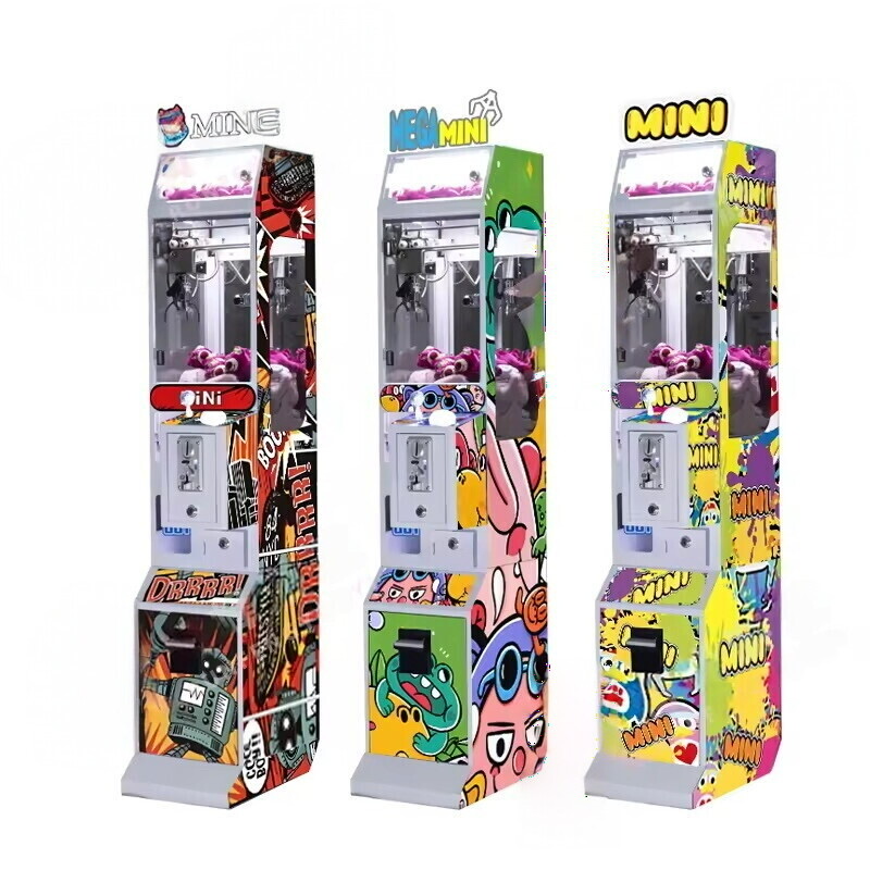 Arcade Toy Vending Machine - コイン式アーケードミニクレーンゲーム、ぬいぐるみクレーンゲーム、おもちゃクレーン自動販売機（小型スナック用）、1年間保証