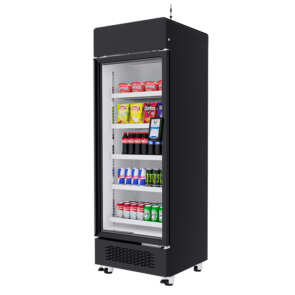 Open Vending Machine - AIスマート商用冷蔵自動販売機、オープンフロントデザイン、クレジットカード視覚認識機能