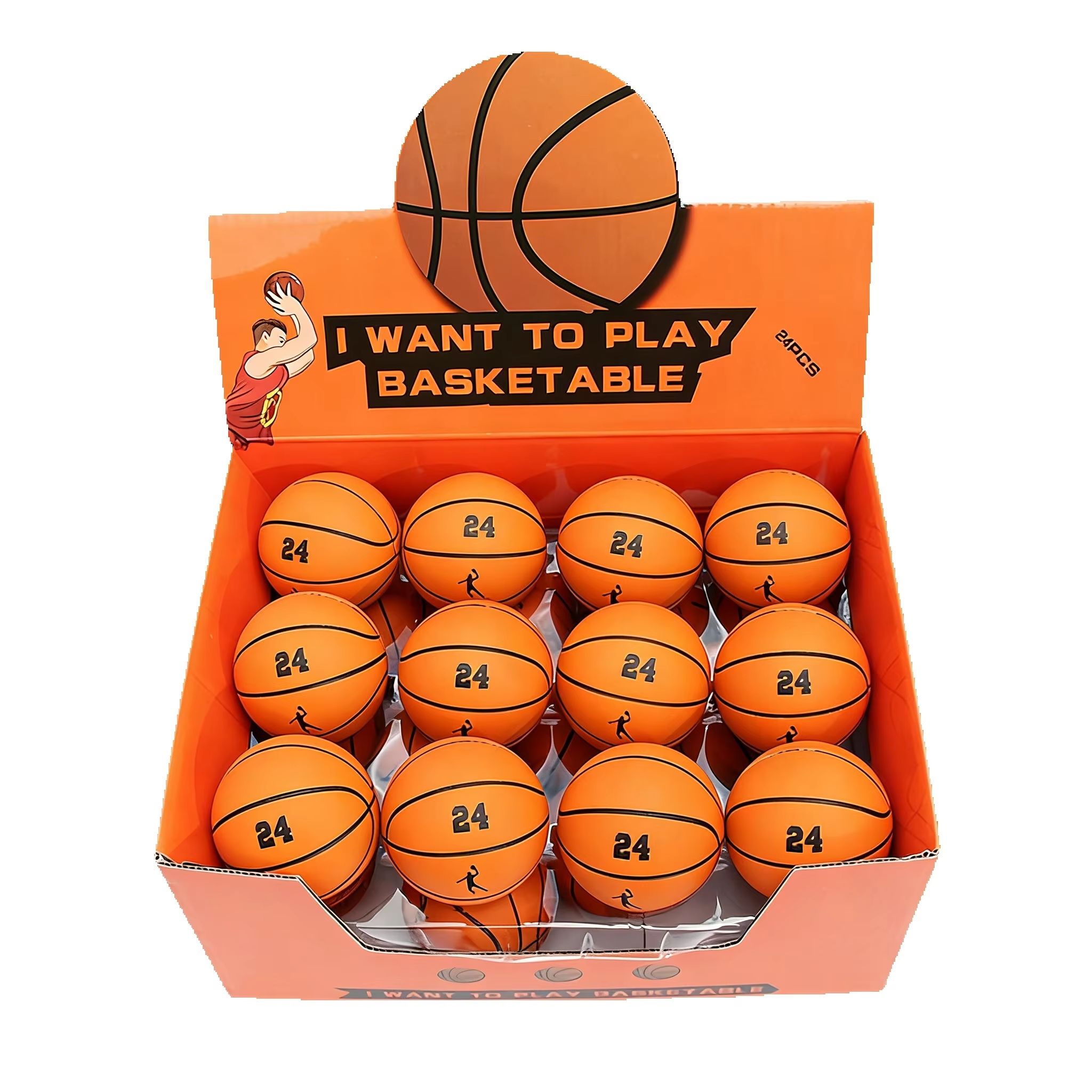 Basketball Arcade Game - 6cm超弾性ミニゴム製バスケットボール減圧中空弾性ボール子供のおもちゃギフトスクイーズ玩具ストレスボール
