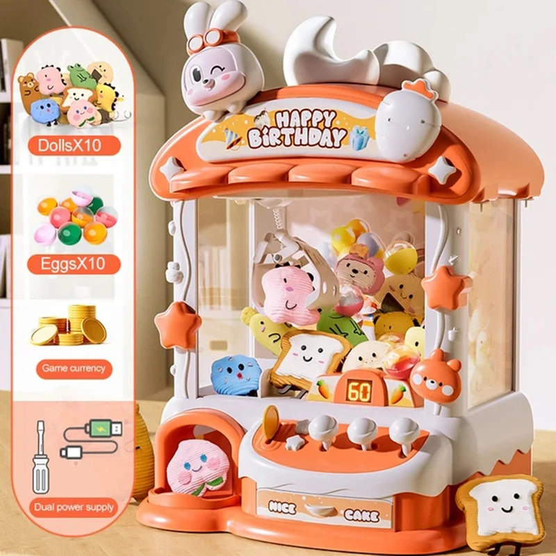 漫画爪ゲーム機ウサギ自動人形機のおもちゃ子供のためのコイン式 - Claw Crane Machine のレビューと価格
