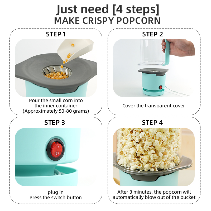 ポップコーンマシン家庭用健康熱風オイルフリーコーンポップコー - Popcorn Vending Machine のレビューと価格
