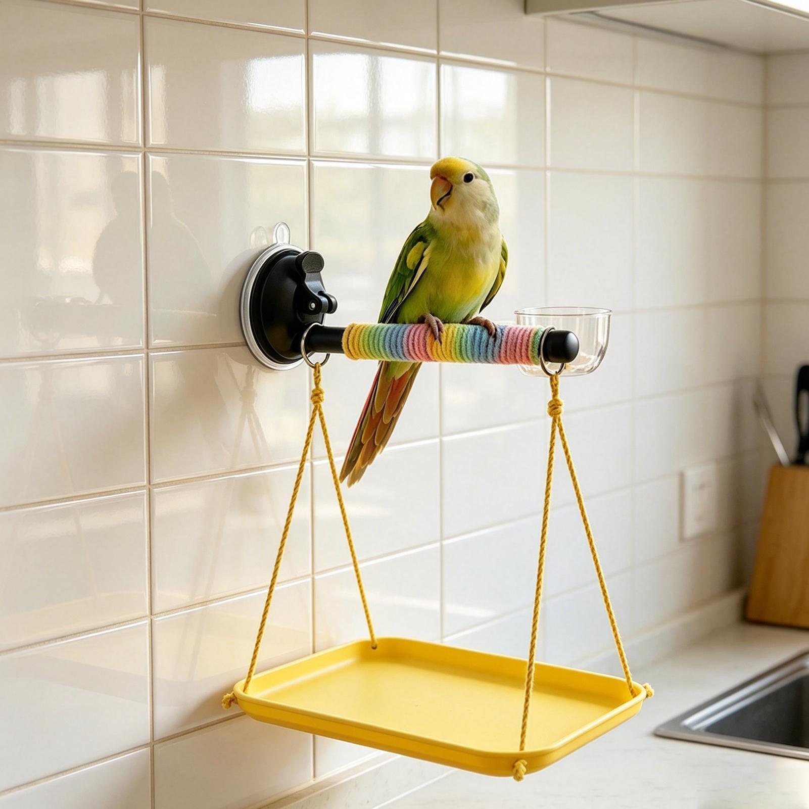 吸盤と糞便受け皿付きの鳥用窓飾り、インコ、オカメインコ、コニ - Racing Arcade Cabinet のレビューと価格